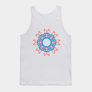 Red and blue flower Tank Top